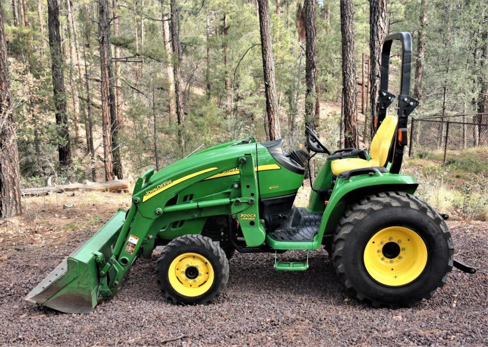 2012 John Deere 3320 4x4 Tractor with Loader Gannon Rock Rake 1182+ Hours