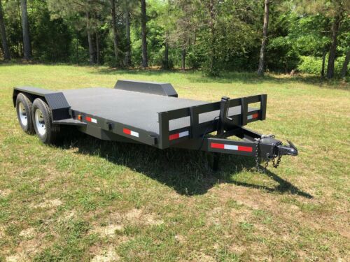 Heavy Duty Equipment Trailer 80”x192” Tandem Torsion 7k Axles Chrome Wheels