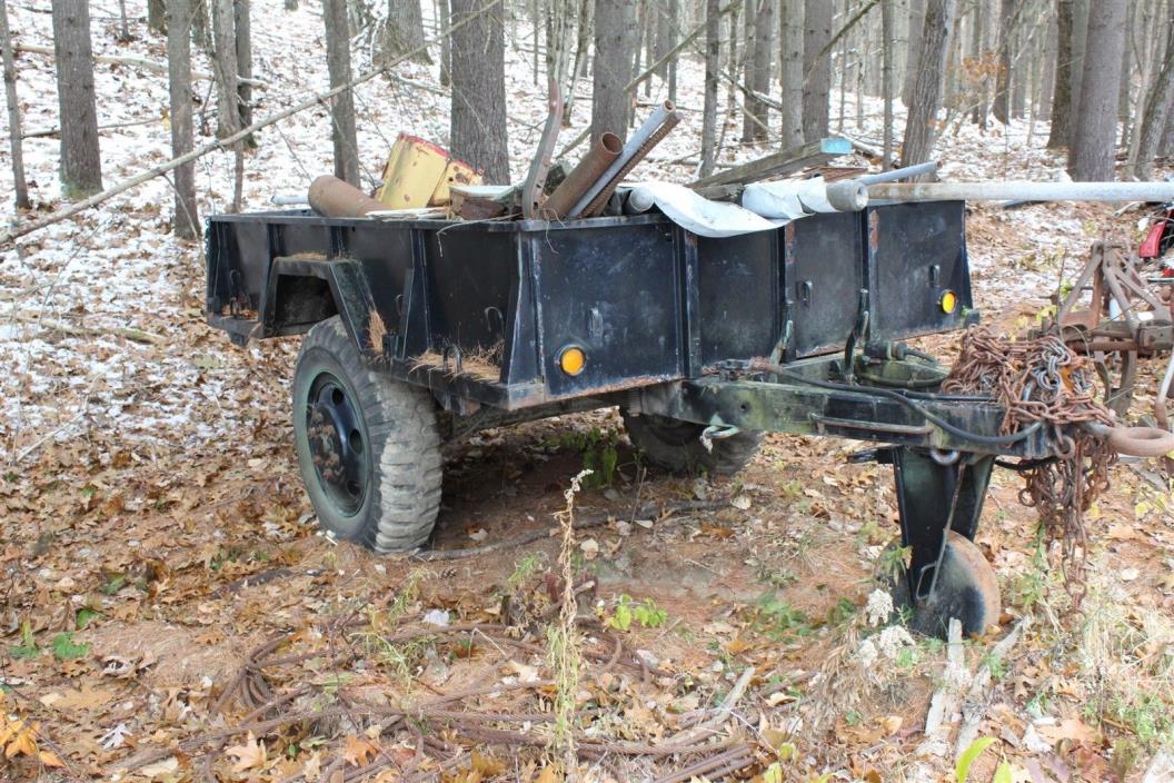 Heavy 6' x 8' Single Axle Military Trailer with Air Brakes