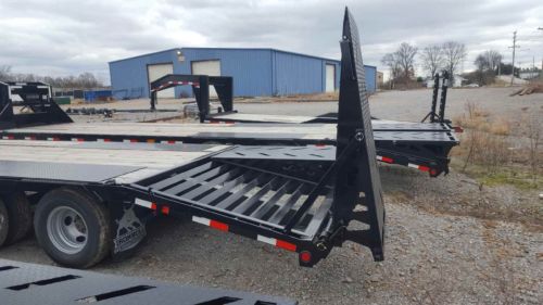 Flatbed Gooseneck 10 ton Deckover HD Equipment trailer 20 + 5 Dove flat bed