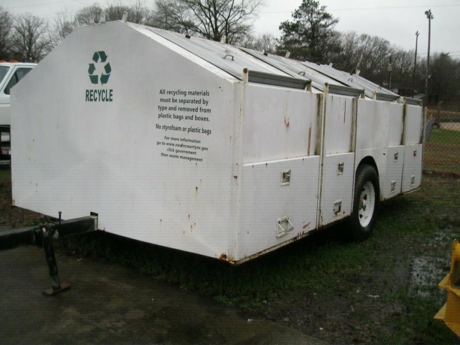 8-Bin Recycling 8 X 14 Covered  Trailer