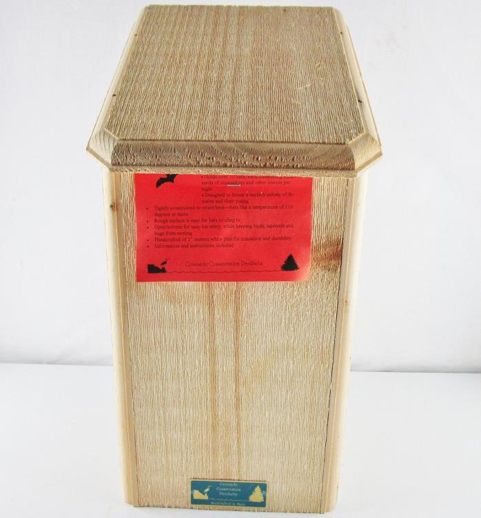 Bat House Condominium Shelter Nesting Nursey Wood Box Natural Insect Control
