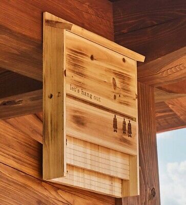 Wooden Bat House Safe Shelter Fir Wood 20 to 50 Bats Capacity 16in W x 21in H