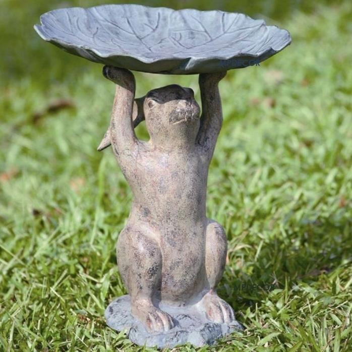 Rabbit Birdbath Garden Sculpture Statue Bird Bath Or Feeder