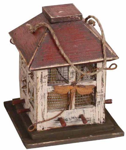 Garden Decoration ZH3011C Birdhouse, 10-Inch, Cream