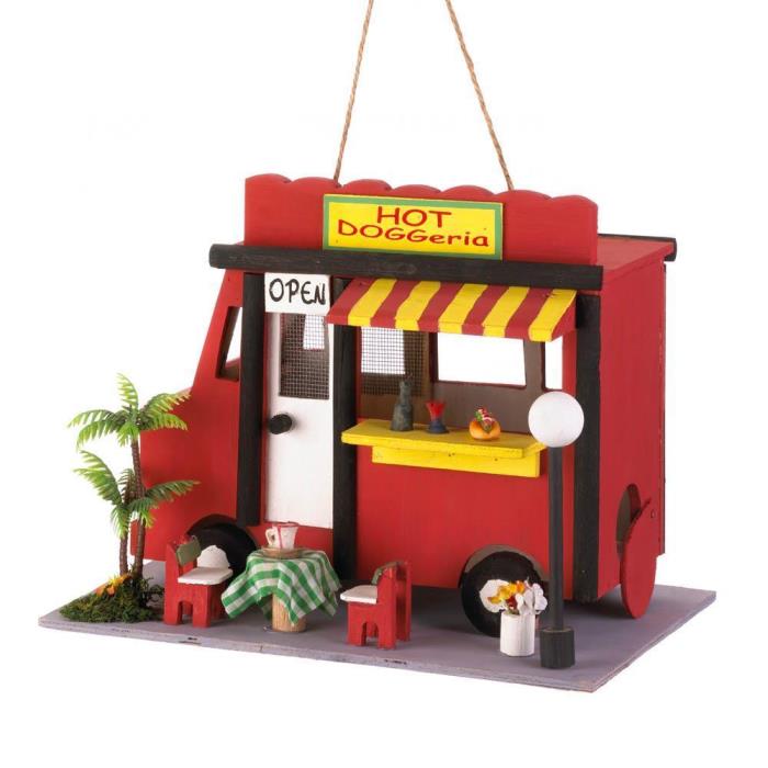 Hot Dog Food Truck Birdhouse outdoor decor