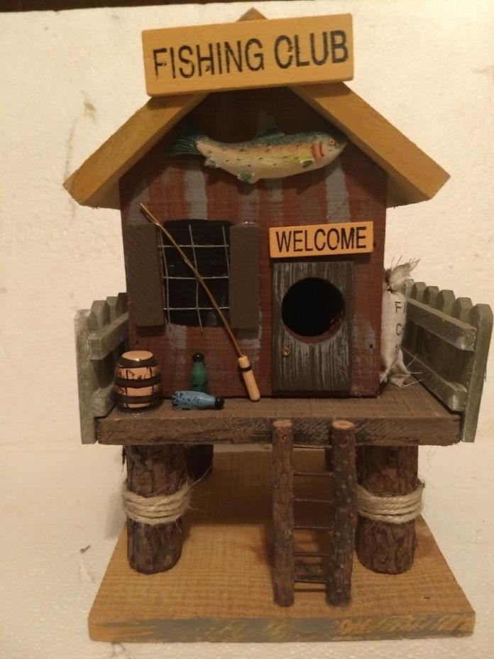 Decorated Birdhouse - Rustic FishingThemed