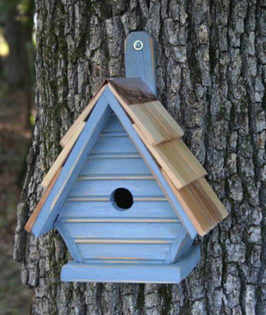 Chick Bird House in Antique Blue Finish [ID 3215572]