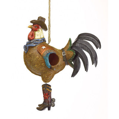 Cowboy Rooster Birdhouse 10037973