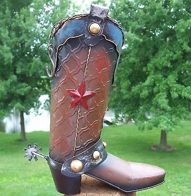 Western Cowboy Boot Birdhouse with Spurs & Stars 14.5