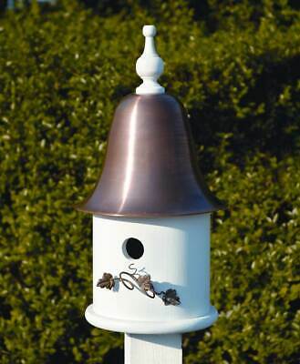 Ivy House Bird House w White Spun Copper Roof [ID 8975]
