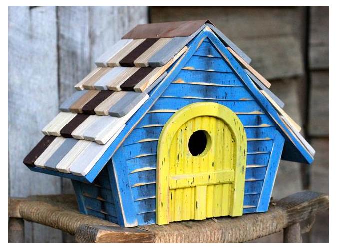 Prairie Home Bird House in Blue Finish [ID 3215606]