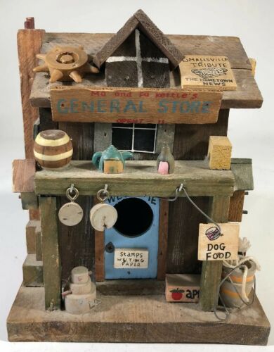 Handmade Birdhouse Ma & Pa Kettles General Store Lemonade Cream Soda Dog Food