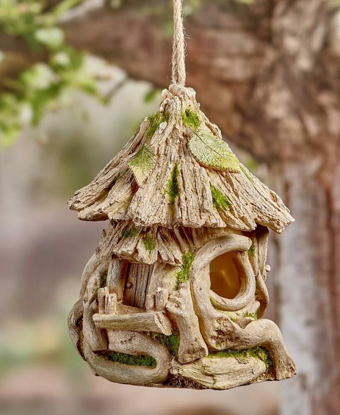 Woodland Themed Birdhouse Bird House Driftwood