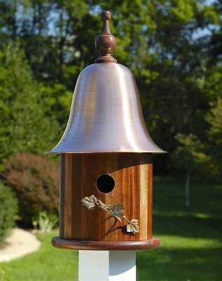 Ivy House Bird House w Mahogany Wood Copper Roof [ID 8974]