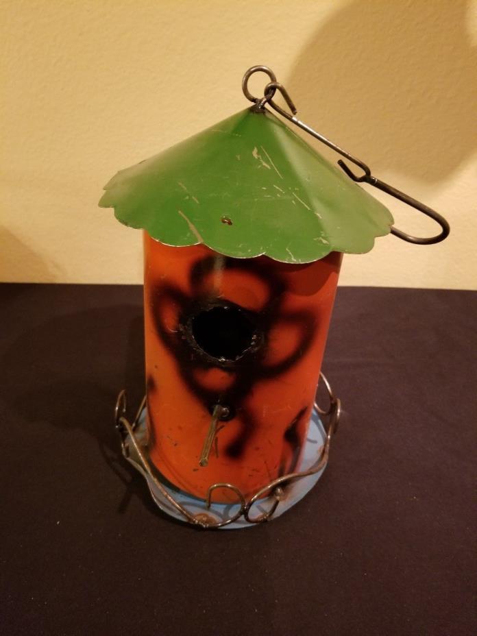 Recycled Metal Round Tower Bird House