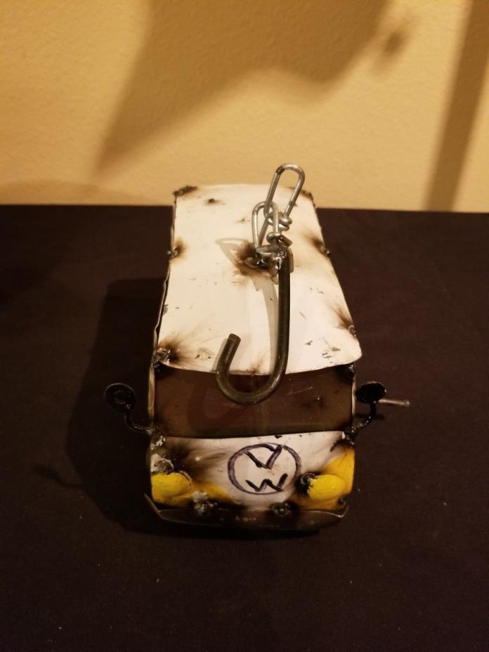 Recycled Metal VW Bus Van Bird House