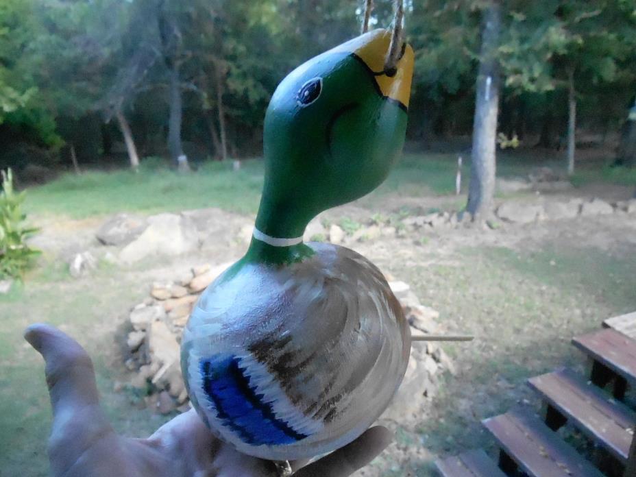 Mr. Mallard Duck - Hand painted Gourd Birdhouse