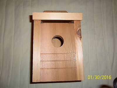 NEW, CEDAR/REDWOOD BLUE BIRD HOUSE ,(NOTHING BUT  QUALITY), MADE IN USA