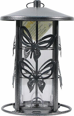 Heath Mfg Co P-Butterfly Bird Feeder- Silver 3 Lb. Cap