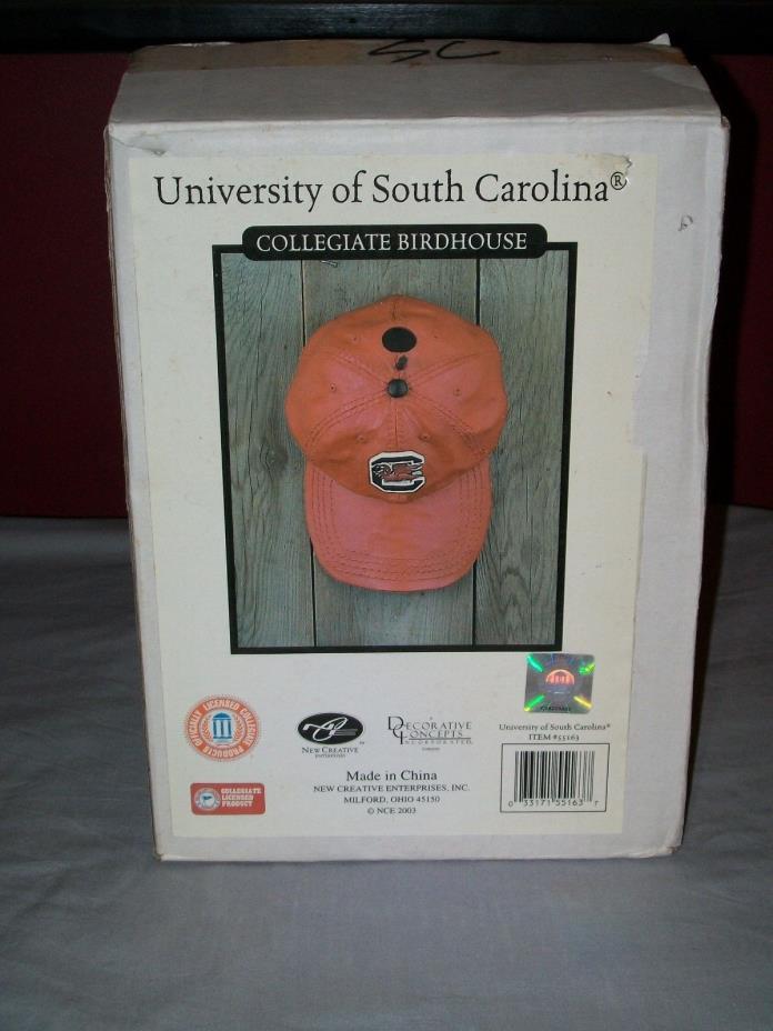 UNIVERSITY of SOUTH CAROLINA GAMECOCKS BASEBALL HAT BIRDHOUSE