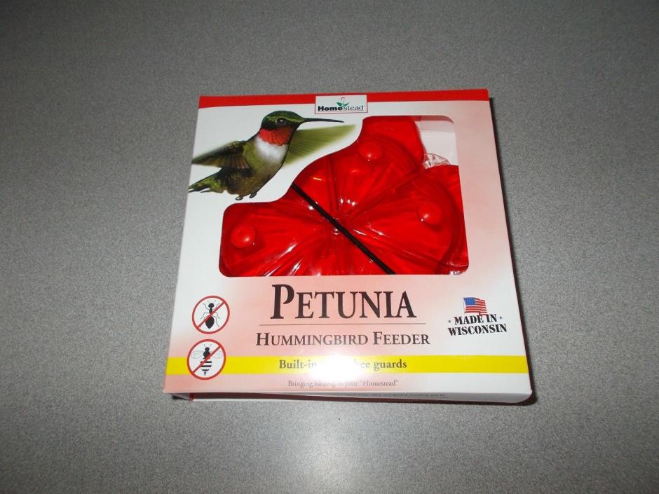 USA made Homestead Petunia 6 station hanging hummingbird feeder 12 ounce new