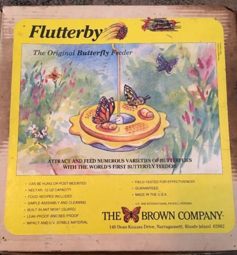 The Brown Company Flutterby Vintage Butterfly Feeder With Box