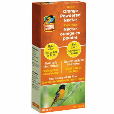 More Birds Oriole Orange Powdered Nectar 8 oz Makes 48 oz Classic Brands