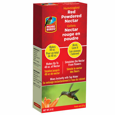 More Birds Hummingbird Red Powdered Nectar 8 oz Makes 48 oz Classic Brands