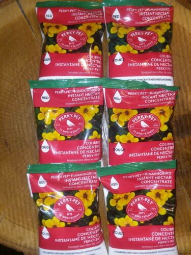 Lot of 6 Perky Pet 5.3 oz Concentrated Hummingbird Instant Nectar Feeder