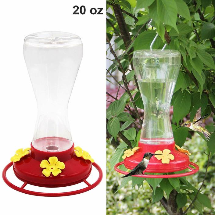 Twinkle Star 20-Ounce Hanging Hummingbird Feeder with 4 Feeding Ports