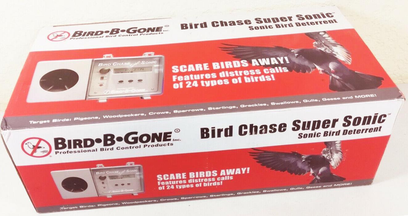Bird B Gone Bird Chase Super Sonic Deterrent | Repellent Bird Away, Chaser | NEW
