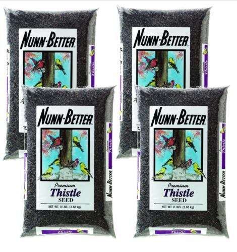Nunn-Better 4 bags of 8 Lbs, 32Lbs Total, Premium Thistle Seed Nyjer bird food