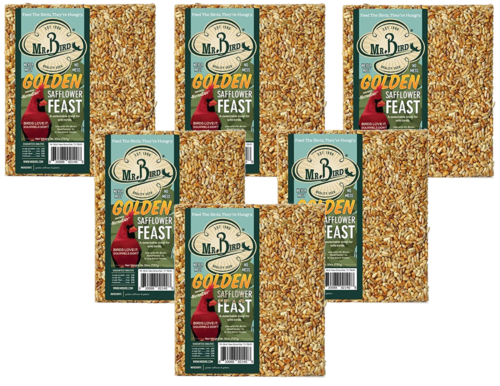 6-Pack Mr. Bird Golden Safflower Feast Large Wild Bird Seed Block 1 lb. 10 oz.