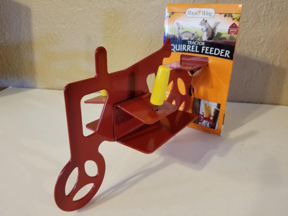 Royal Wing Tractor Squirrel Feeder, Red, 2 Corn Cob Capacity / NEW