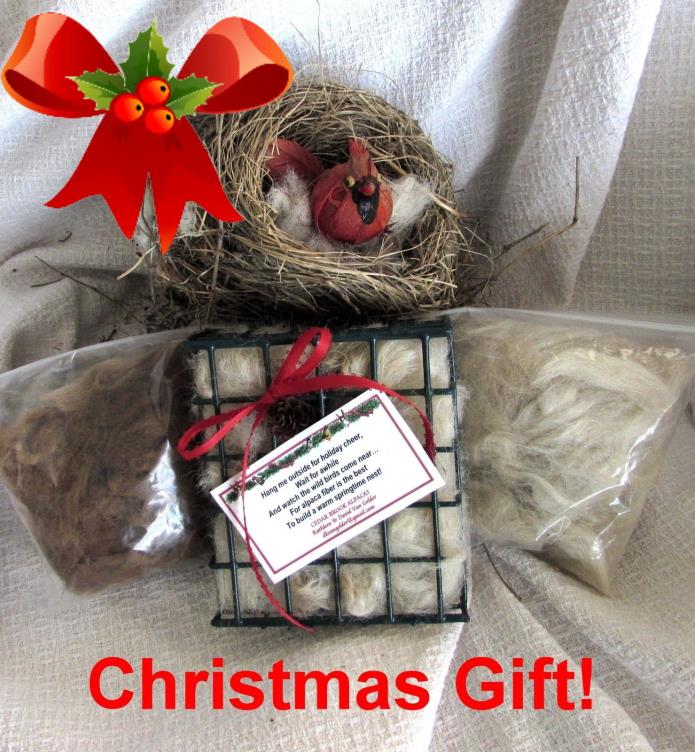 CHRISTMAS GIFT Hummingbird/Bird ALPACA Fiber Nesting Basket+REFILLS~SHIPS FREE!