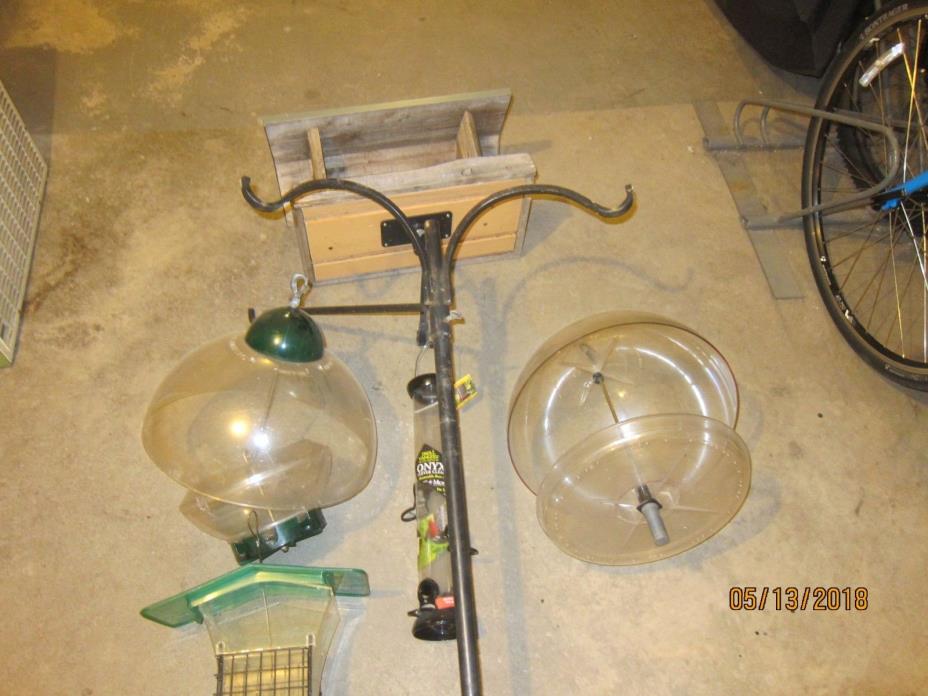 Bird Feeders And Pole, Good Condition, Very Sweet!