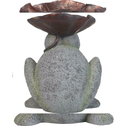 Garden Gifts by Precious Moments Bird Feeder Stone-Like Frog Resin Base with...