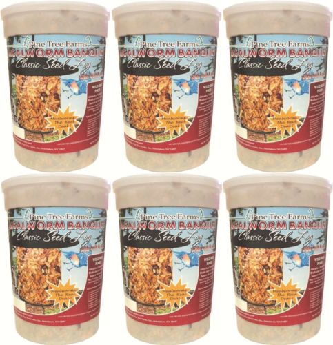 6-Pack Pine Tree Farms Mealworm Banquet Classic Seed Log 72 oz