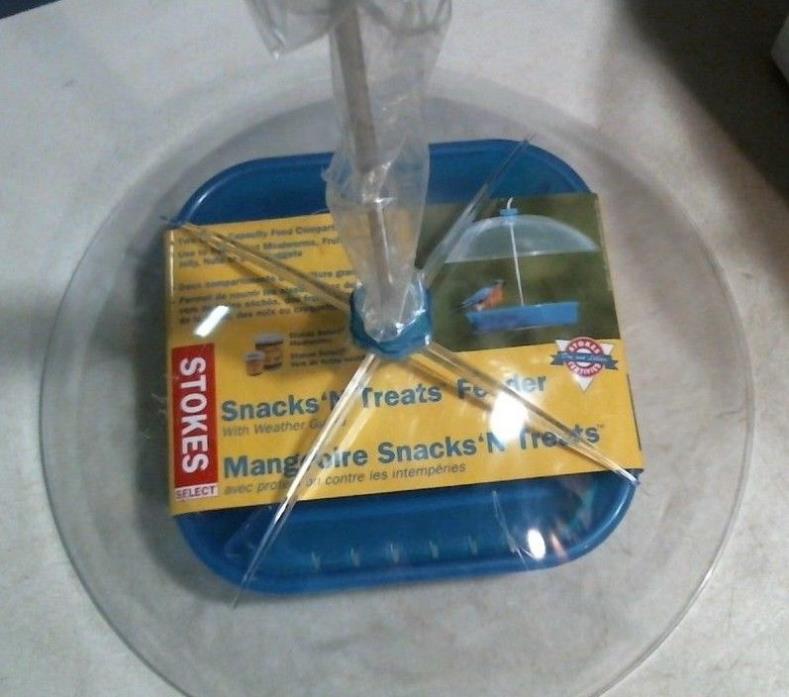 Stokes Select Snacks'N'Treats Bird Feeder W/Weather Guard Blue 1.2lb Capacity FS