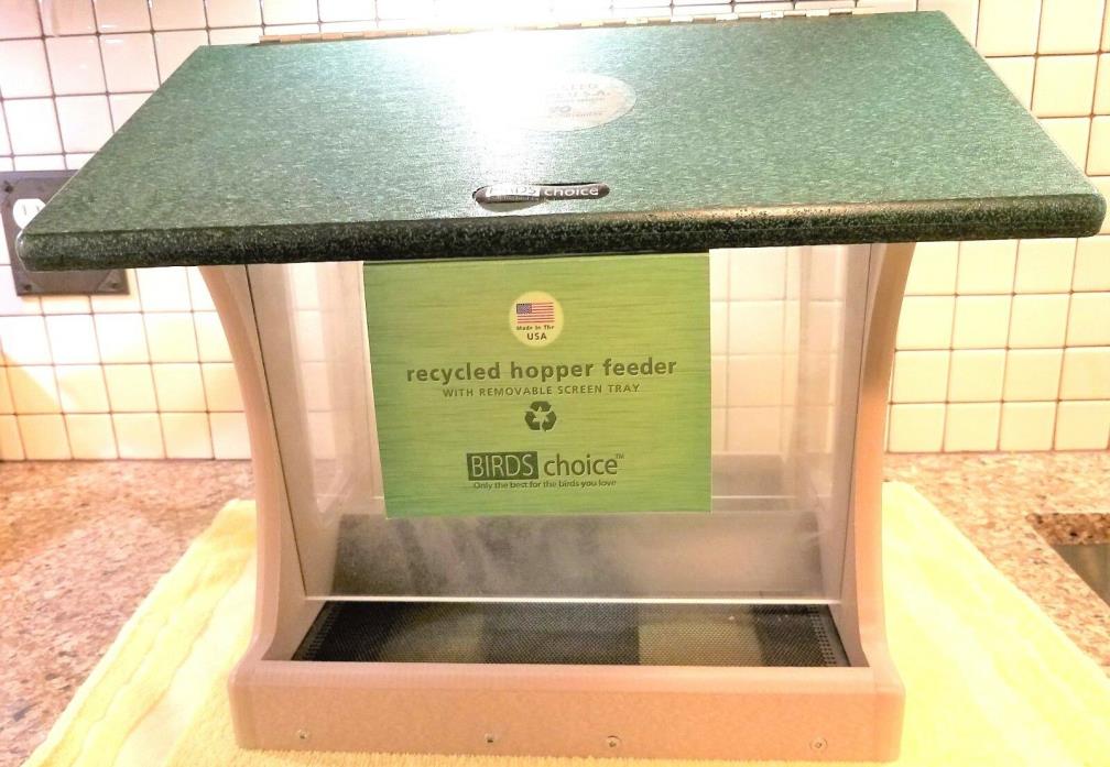 WONDERFUL NEW- BIRDS CHOICE- SN400 RECYCLED 4 GALLON HOPPER BIRD FEEDER-LOOK !!