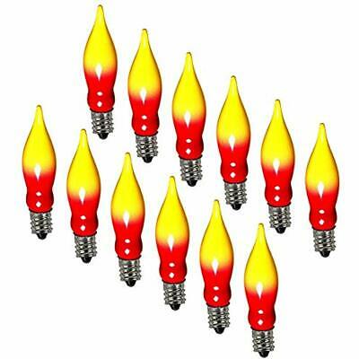 Dr.BeTree Flame Bulbs Red/Yellow Bulb,Christmas Menorah Light 7 Watts /120 Pack)