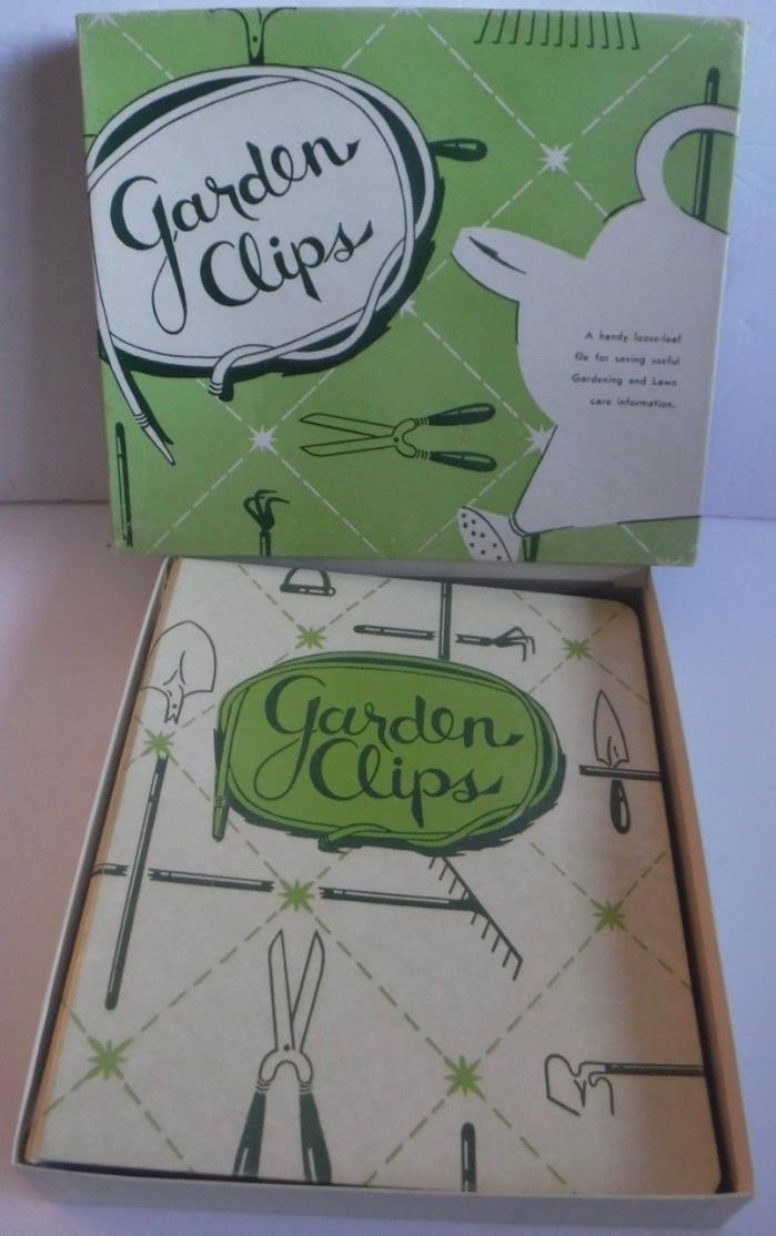 Vtg 1960 Garden Clip File Book Planting Chart Gardening Lawn Flower Herb Care