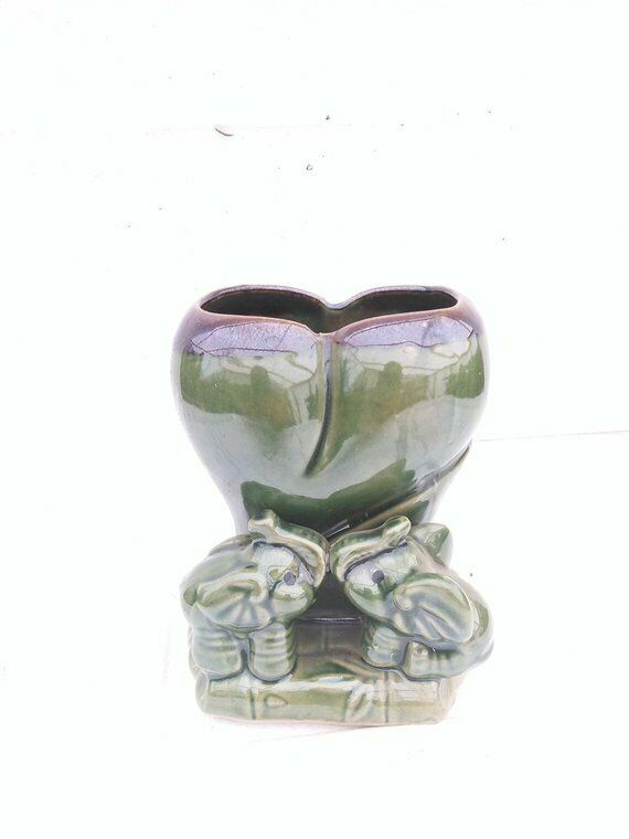 Medium Ceramic Heart with Elephant Style G022(FREE SHIPPING)