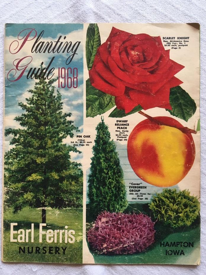 1968 Earl Ferris Planting Guide Nursery Plant Flower Tree Shrub Catalog