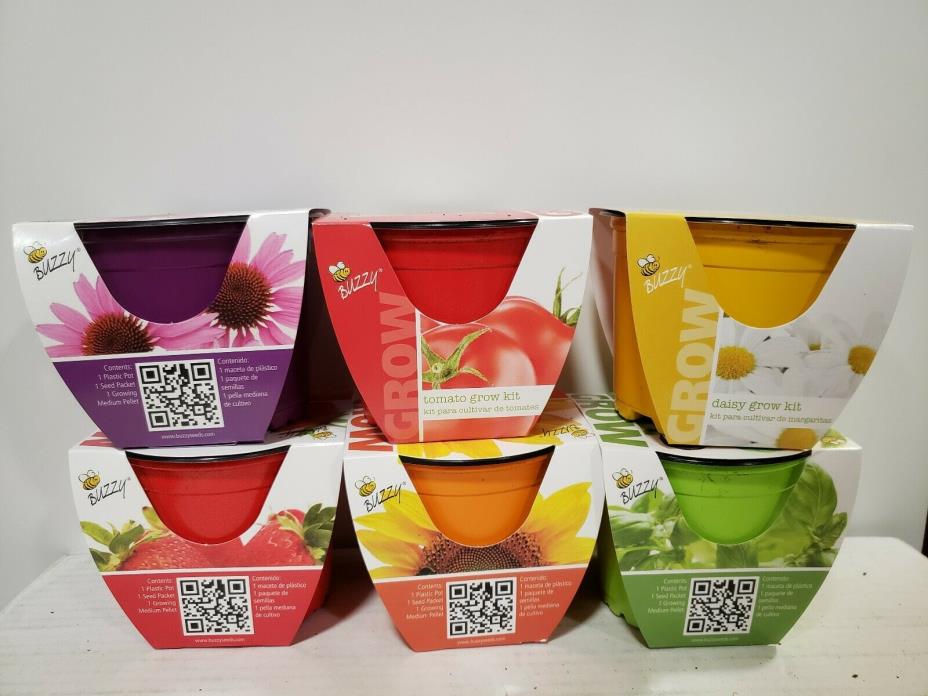 Buzzy Grow Kits: Basil, Coneflower, Daisy, Strawberry, Sunflower, Tomato -choice