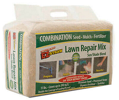 RHINO SEED & LANDSCAPING SUPPLY LLC EZ-Straw Lawn Repair Sun/Shade Mix, 11-Lbs.,