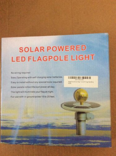 Solar Powered 26 LED Flag Pole Light Night Super Bright Powerful Flagpole Light