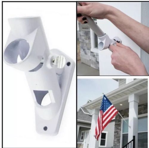 6' Tangle Free Spinning Flagpole & Bracket - 2 Position 45 and 90 Degree