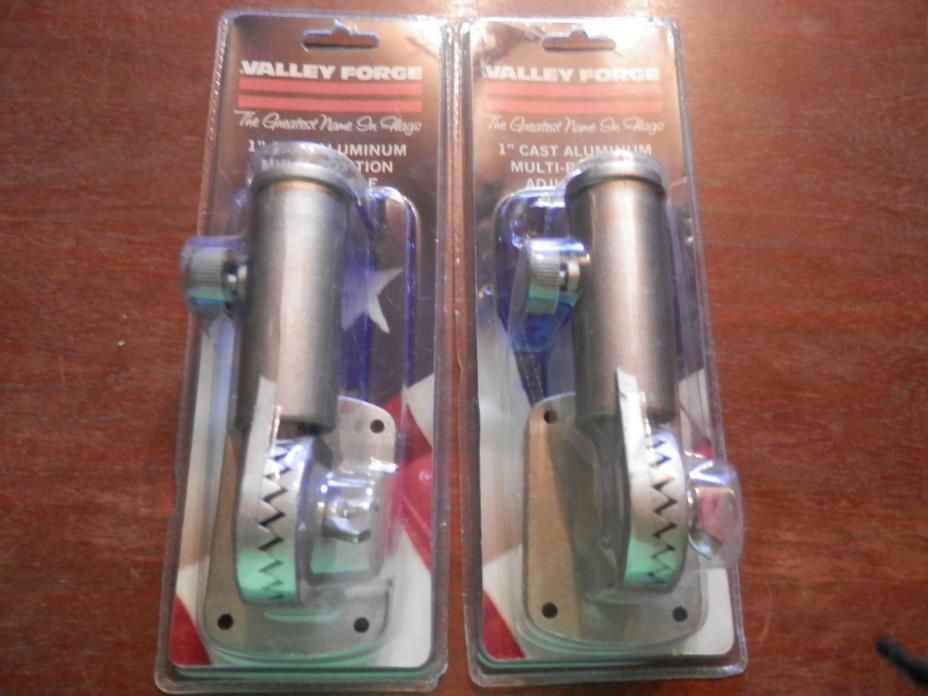 2 Valley Forge Flag Multi-Position 1-Inch Cast Aluminum Flag Pole Brackets